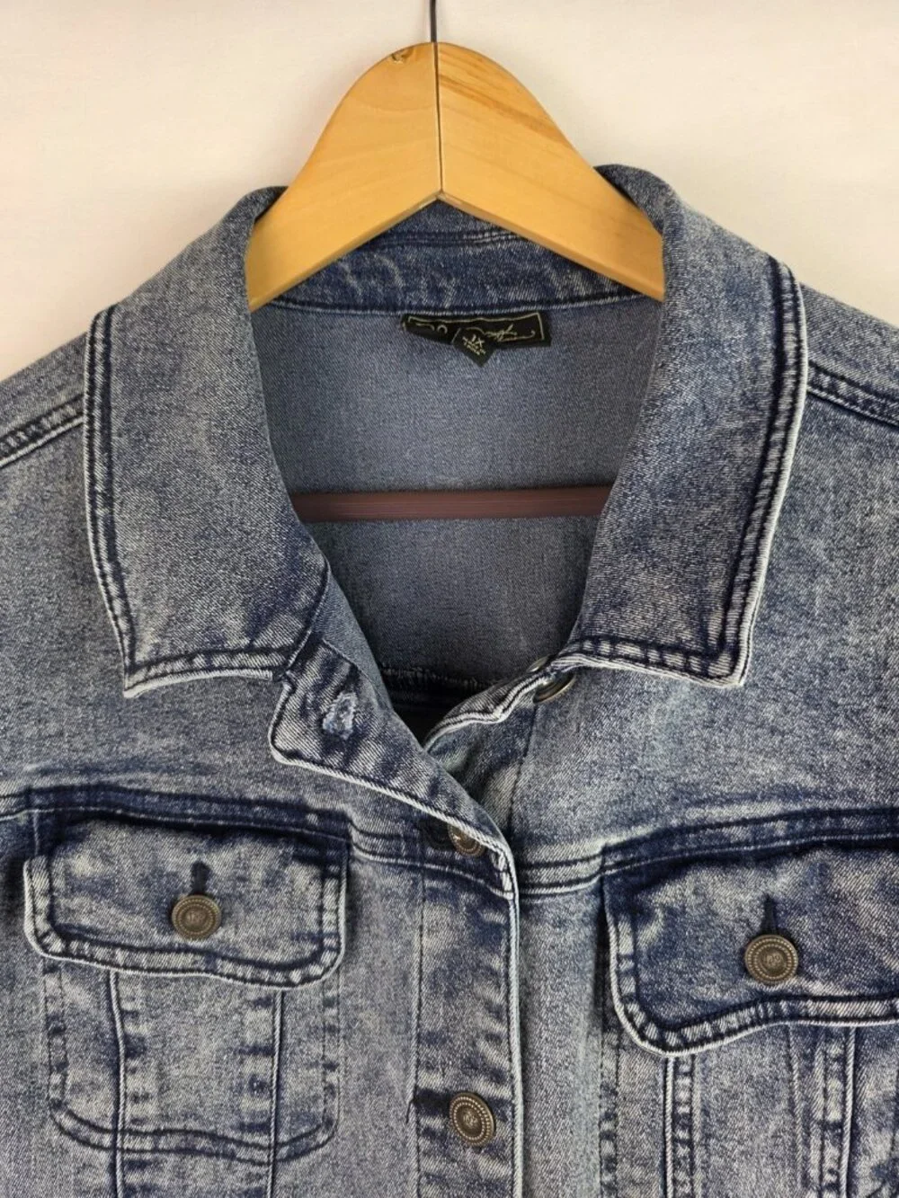 DG2 Diane Gilman Jean Jacket Women's Size 1X Blue Denim Jean Coat Jacket Top